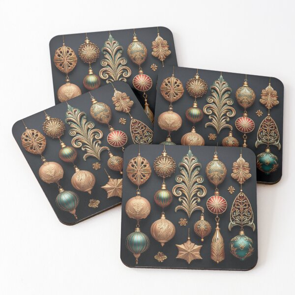 Item preview, Vintage Christmas decoration  on black designed and sold by Photopat.