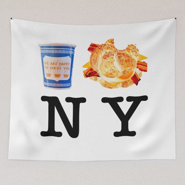 Item preview, I Love N.Y., Bacon Egg & Cheese Sandwich with Coffee to go! designed and sold by segrob.