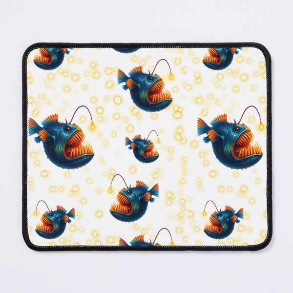 Item preview, Glowing Anglerfish Pattern Seamless Design designed and sold by BeebooDesign.