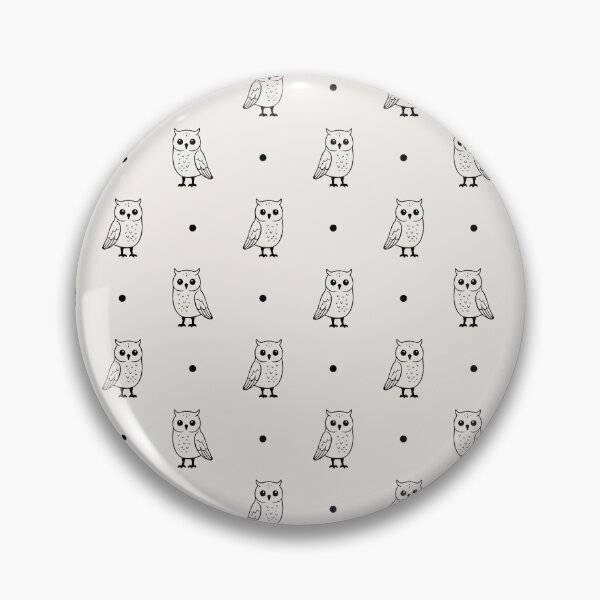 Item preview, Outline Minimalist Cute Owls And Polka Dots In Black And Cream  designed and sold by EliveraDesigns.