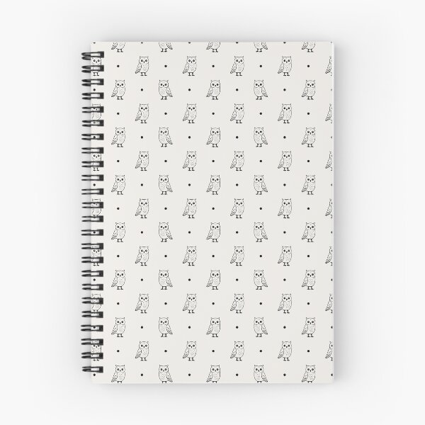 Item preview, Outline Minimalist Cute Owls And Polka Dots In Black And Cream  designed and sold by EliveraDesigns.