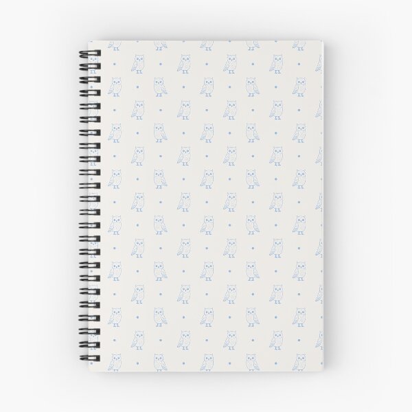 Item preview, Outline Minimalist Cute Owls And Polka Dots In Blue On Cream designed and sold by EliveraDesigns.