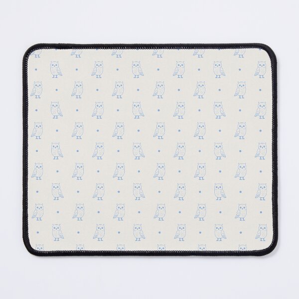 Item preview, Outline Minimalist Cute Owls And Polka Dots In Blue On Cream designed and sold by EliveraDesigns.