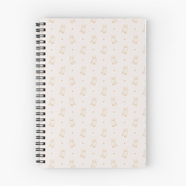 Item preview, Outline Minimalist Cute Owls And Polka Dots In Mustard Yellow designed and sold by EliveraDesigns.