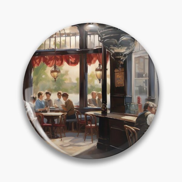 Item preview, Antique Restaurant Painting, Vintage Cafe painting, Antique Bar Wall Art, Bar Wall Decor, Cafe Art Print designed and sold by SavageVision.