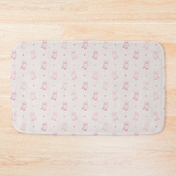 Item preview, Outline Minimalist Cute Owls And Polka Dots In Pink Tones designed and sold by EliveraDesigns.