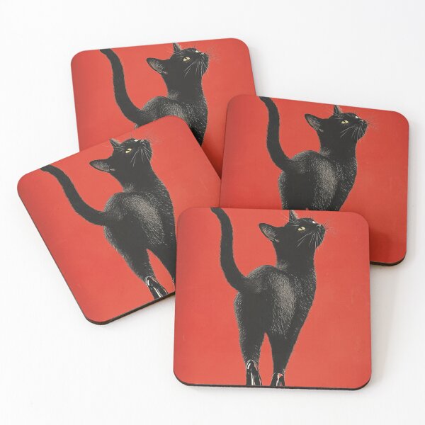 Item preview, Black Cat Walking the Catwalk Fashion Illustration designed and sold by CuongArtLab.