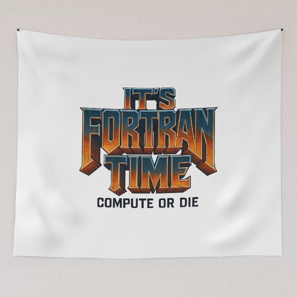 Item preview, It’s Fortran Time – Doom Style Retro Metal Compute or Die designed and sold by Nerd Romance Café.