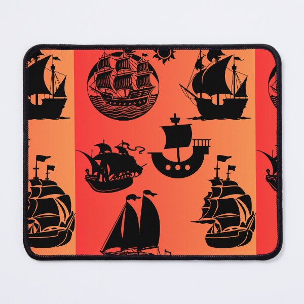 Item preview, Tall Ships Fleet" – Vintage Maritime Sailing Vessels Pattern designed and sold by VAGABOND12.