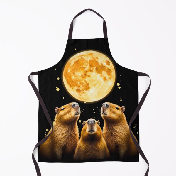 Item preview, Three capybaras gaze at the Red Blood Moon | Cute Meme Animal Design designed and sold by Ascooepics.