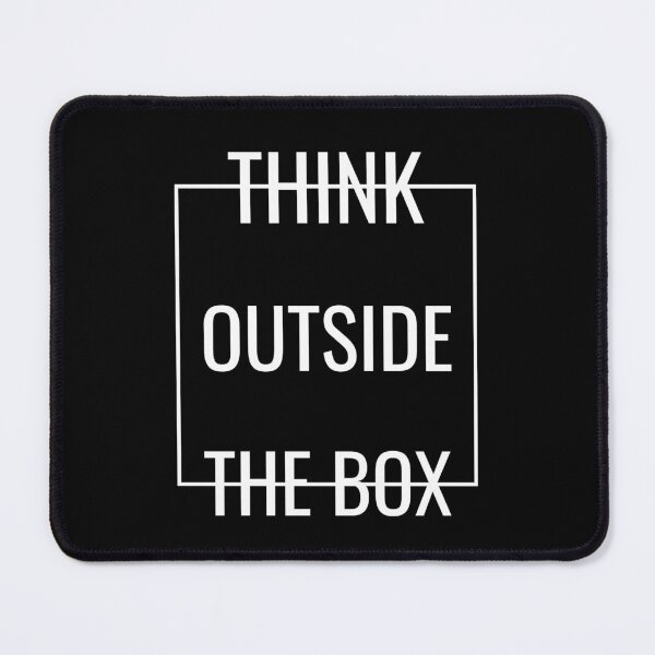 Item preview, Think Outside of the Box, Motivational Typography Design designed and sold by ForCrazyMinds.