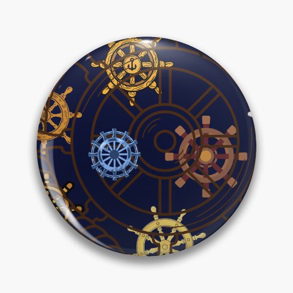 Item preview, Captain's Command" Vintage Ship Wheel & Compass Rose Pattern designed and sold by VAGABOND12.