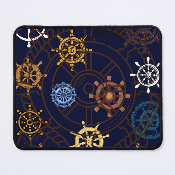 Item preview, Captain's Command" Vintage Ship Wheel & Compass Rose Pattern designed and sold by VAGABOND12.