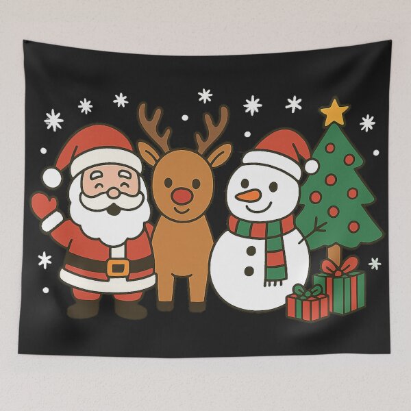 Item preview, Santa Rudolph Frosty Christmas tree snow and present's  designed and sold by JamesDunican.