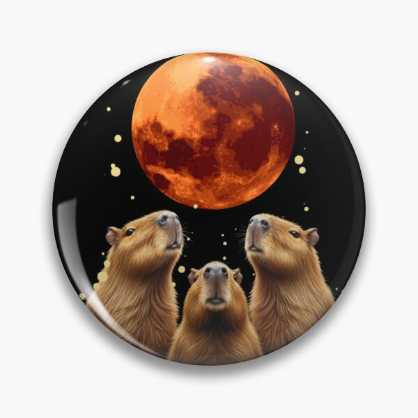 Item preview, Three Capybaras and the Blood Moon designed and sold by Ascooepics.