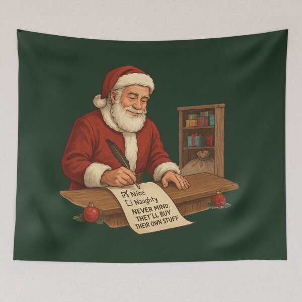 Item preview, Funny Santa List - Never Mind, They’ll Buy Their Own Stuff designed and sold by I AM BRO.