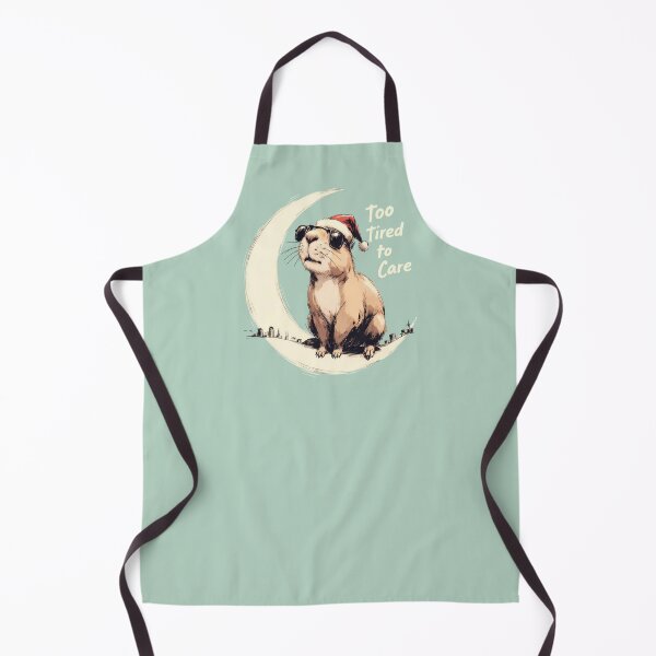 Item preview, Too Tired To Care Sarcastic Christmas Capybara designed and sold by SolaoLab.
