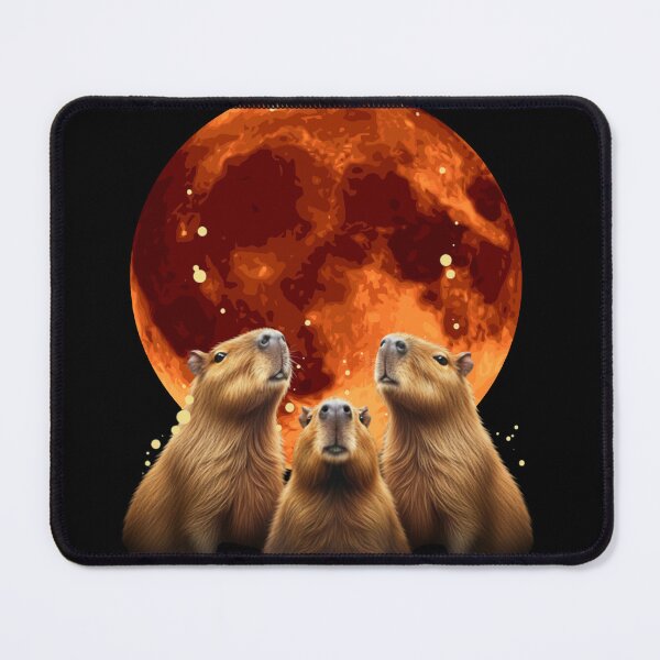 Item preview, Three Capybaras and the Blood Moon designed and sold by Ascooepics.