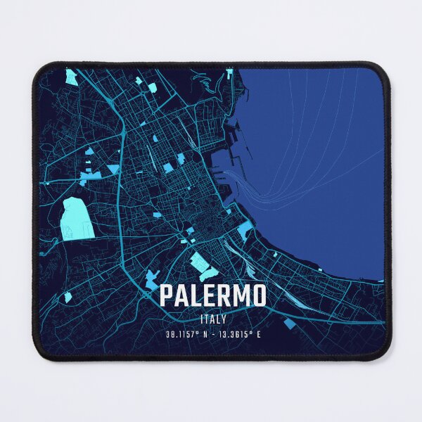 Item preview, Palermo Midnight City Map designed and sold by HomeLivingCo.