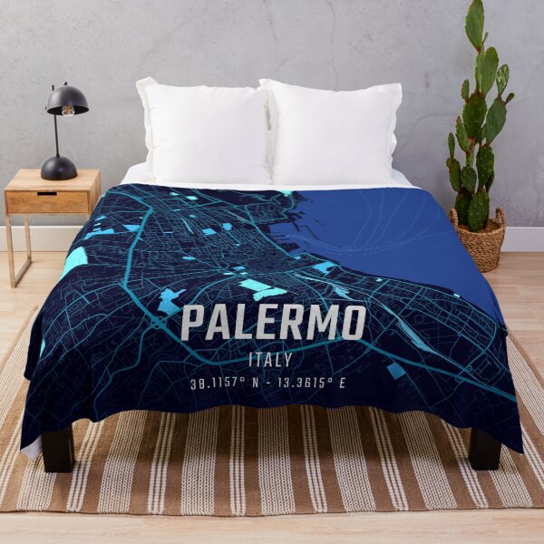 Item preview, Palermo Midnight City Map designed and sold by HomeLivingCo.