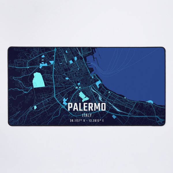 Item preview, Palermo Midnight City Map designed and sold by HomeLivingCo.