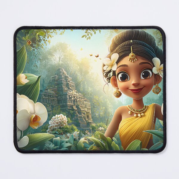 Item preview, Charming Girl in an Enchanted Jungle Setting designed and sold by Artessie.