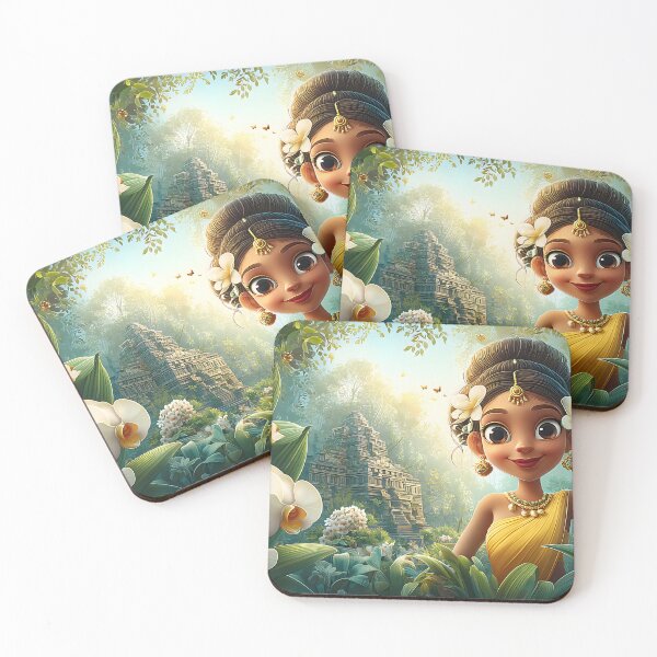 Item preview, Charming Girl in an Enchanted Jungle Setting designed and sold by Artessie.