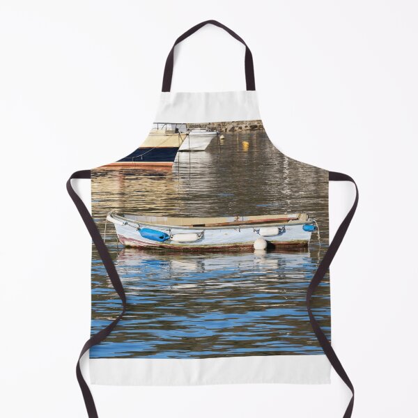 Item preview, Skiff Rowboat Reflected in Calm Harbour Waters designed and sold by Dorset Girl.