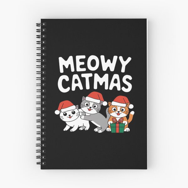 Item preview, Meowy Catmas Cat Kitten Christmas Pajamas Xmas PJs Women  designed and sold by lilLilaBatArt.