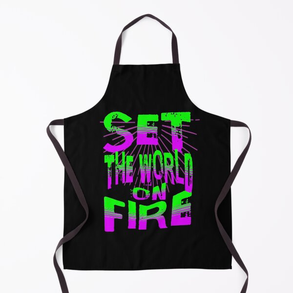 Item preview, Set the World on Fire – Bold Motivational Neon Grunge Typography Design designed and sold by onlin3boutiqu3.