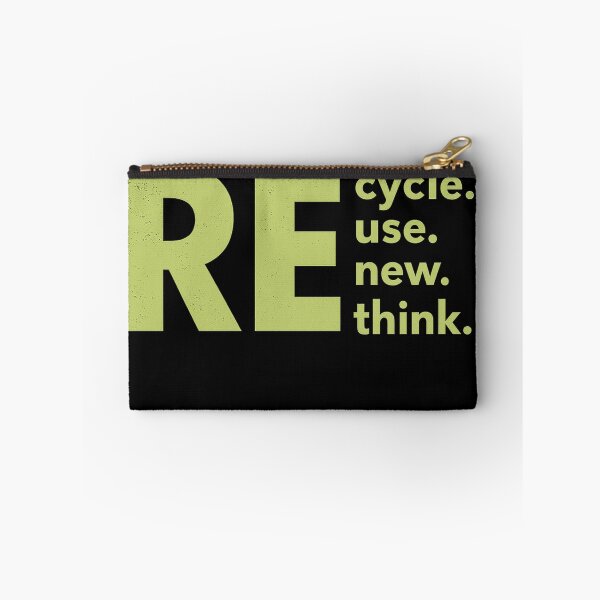 Item preview, RE Cycle Reuse Renew Rethink – Eco Friendly Quote T-Shirt designed and sold by Anna Babich.