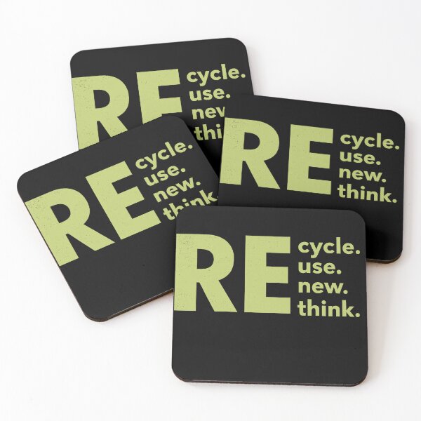 Item preview, RE Cycle Reuse Renew Rethink – Eco Friendly Quote T-Shirt designed and sold by Anna Babich.