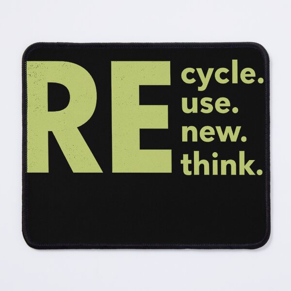 Item preview, RE Cycle Reuse Renew Rethink – Eco Friendly Quote T-Shirt designed and sold by Anna Babich.