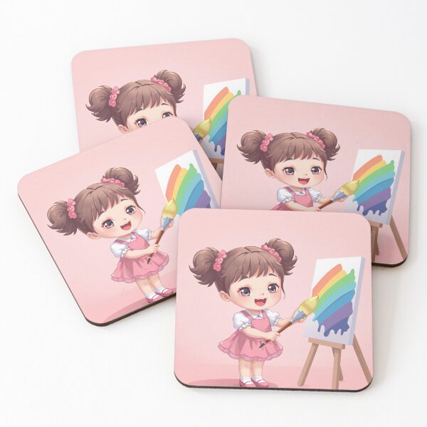 Item preview, A little girl painting a rainbow designed and sold by Chicbyvalde973.