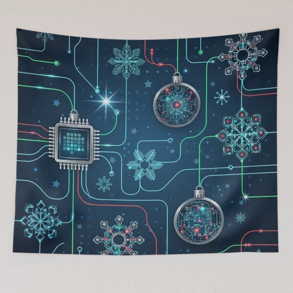 Item preview, High-Tech Christmas Glow designed and sold by jumpercat.