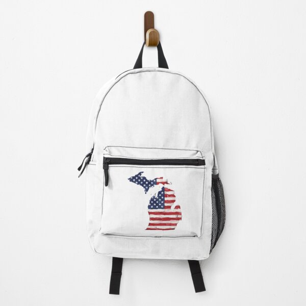 Item preview, Michigan USA Flag Silhouette – Stars and Stripes State Outline designed and sold by Paper Drip.