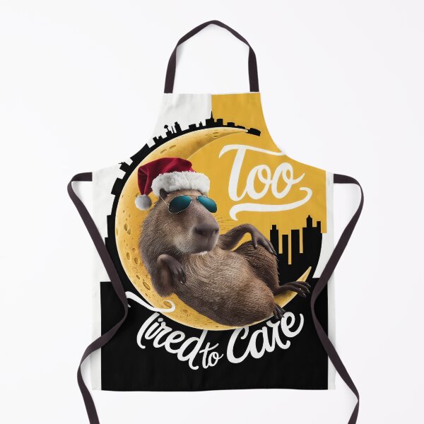 Item preview, Too Tired To Care Cocky Capybara Christmas Attitude designed and sold by SolaoLab.