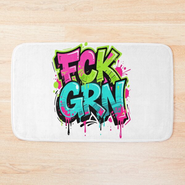 Item preview, FCK GRN Graffiti Neon Street Art designed and sold by Ascooepics.