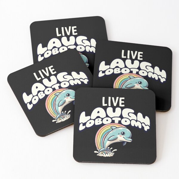 Item preview, Live Laugh Lobotomy – Cute Dolphin designed and sold by dudelinart.