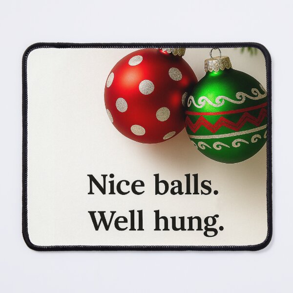 Item preview, Nice Balls, Well Hung. – Funny Christmas Card Design designed and sold by RetroChill.