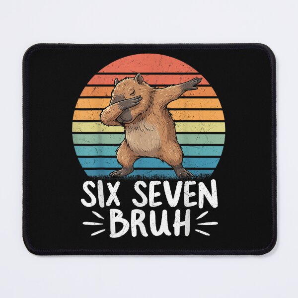 Item preview, Capybara Dab Dance Six Seven Bruh Retro Sunset Vintage Vibes designed and sold by MariCanal.