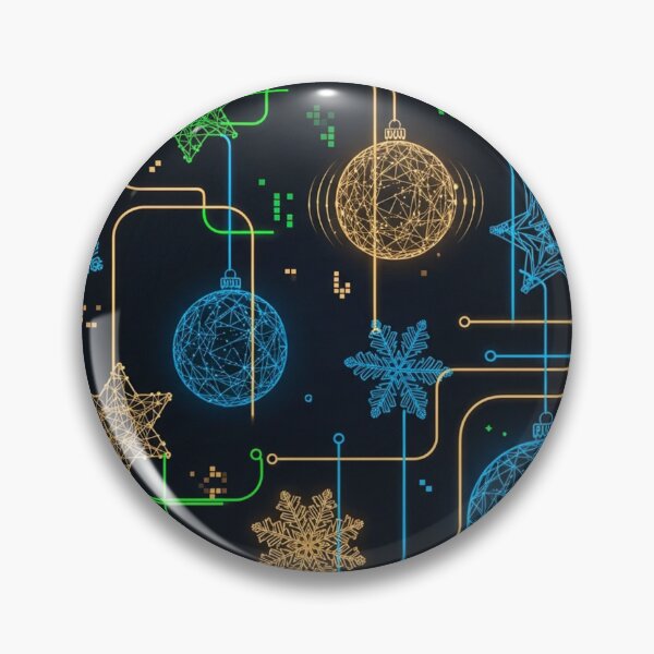 Item preview, Hi-Tech Holiday Neon Ornaments designed and sold by jumpercat.