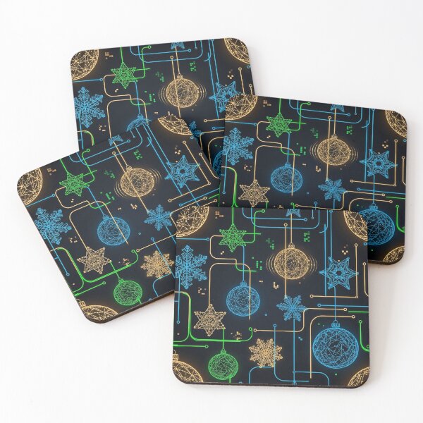 Item preview, Hi-Tech Holiday Neon Ornaments designed and sold by jumpercat.