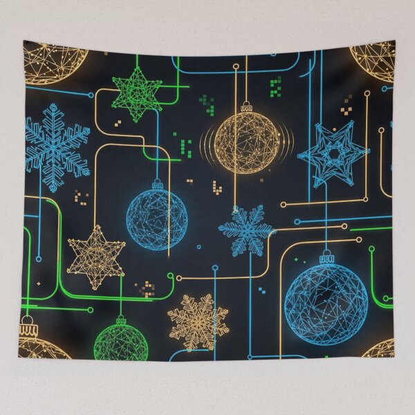 Item preview, Hi-Tech Holiday Neon Ornaments designed and sold by jumpercat.
