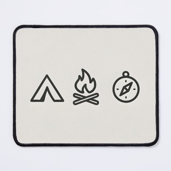 Item preview, Camping Icons – Tent, Fire & Compass designed and sold by Helleradi.