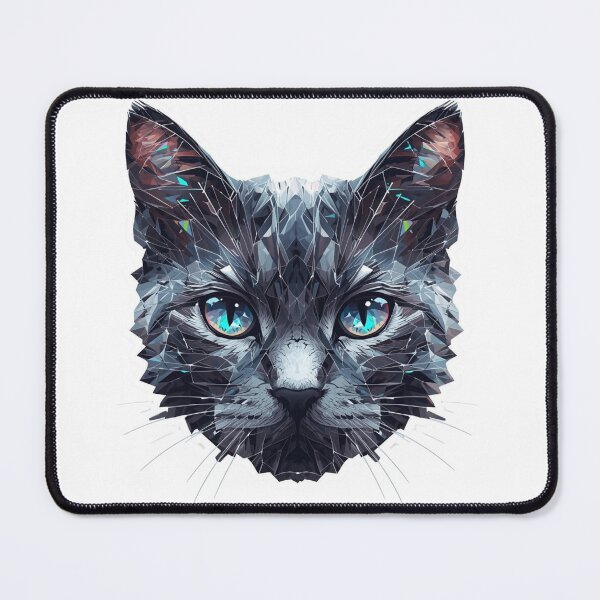 Item preview, Fractured Feline Cat Face – Geometric Cat Art designed and sold by AndrewYoko.