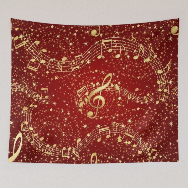 Aperçu de l'œuvre Motif musical doré de Noël créée et vendue par jumpercat.