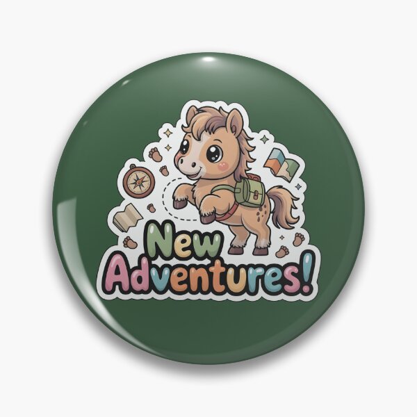 Item preview, Happy New Year New Adventures Chibi Horse Sticker - Travel & Journey Gift designed and sold by Nuist25.