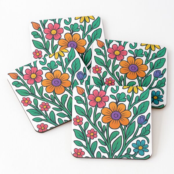 Item preview, Wild Bloom Tangle – Vibrant Botanical Flow designed and sold by kastabembe.