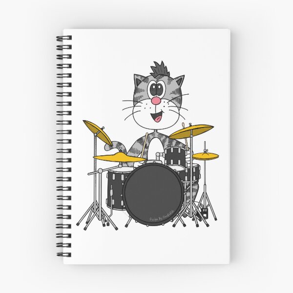 Item preview, Cat Playing Drums, Drummer Musician Music Teacher designed and sold by doodlerob.